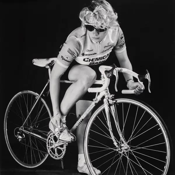 Cyclist studio shot